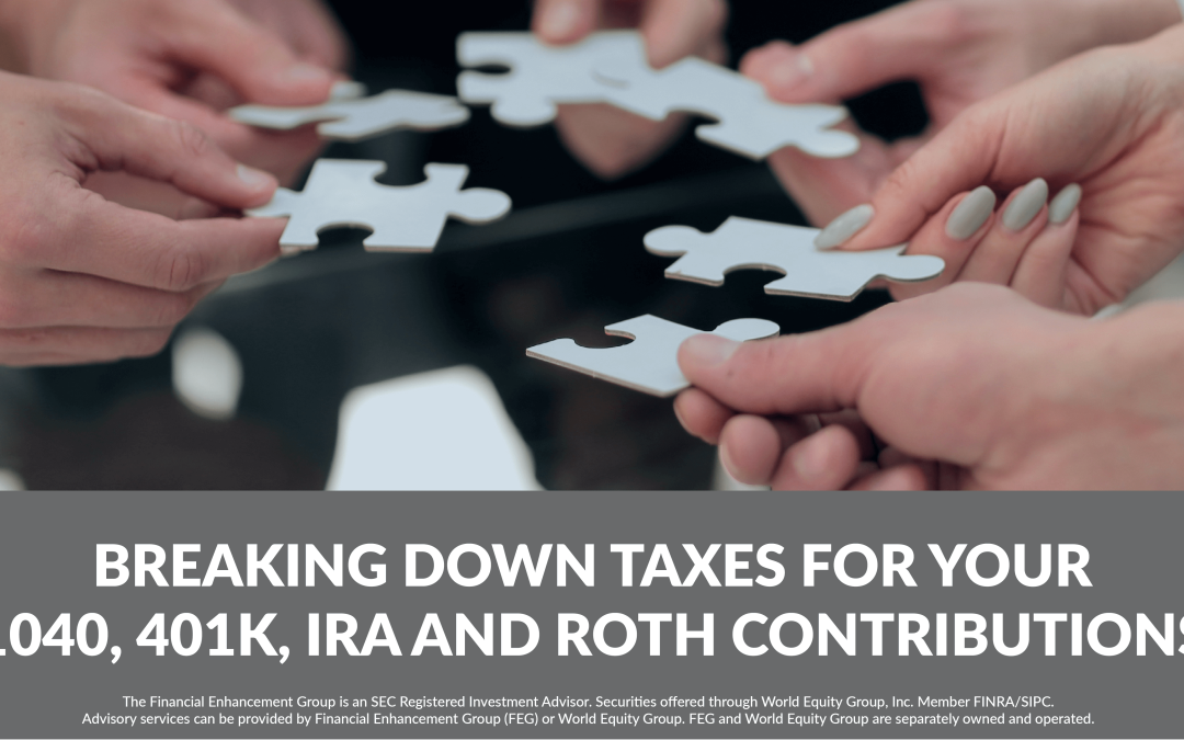 Tax Breakdown – 1040, 401K, IRA and Roth Contributions